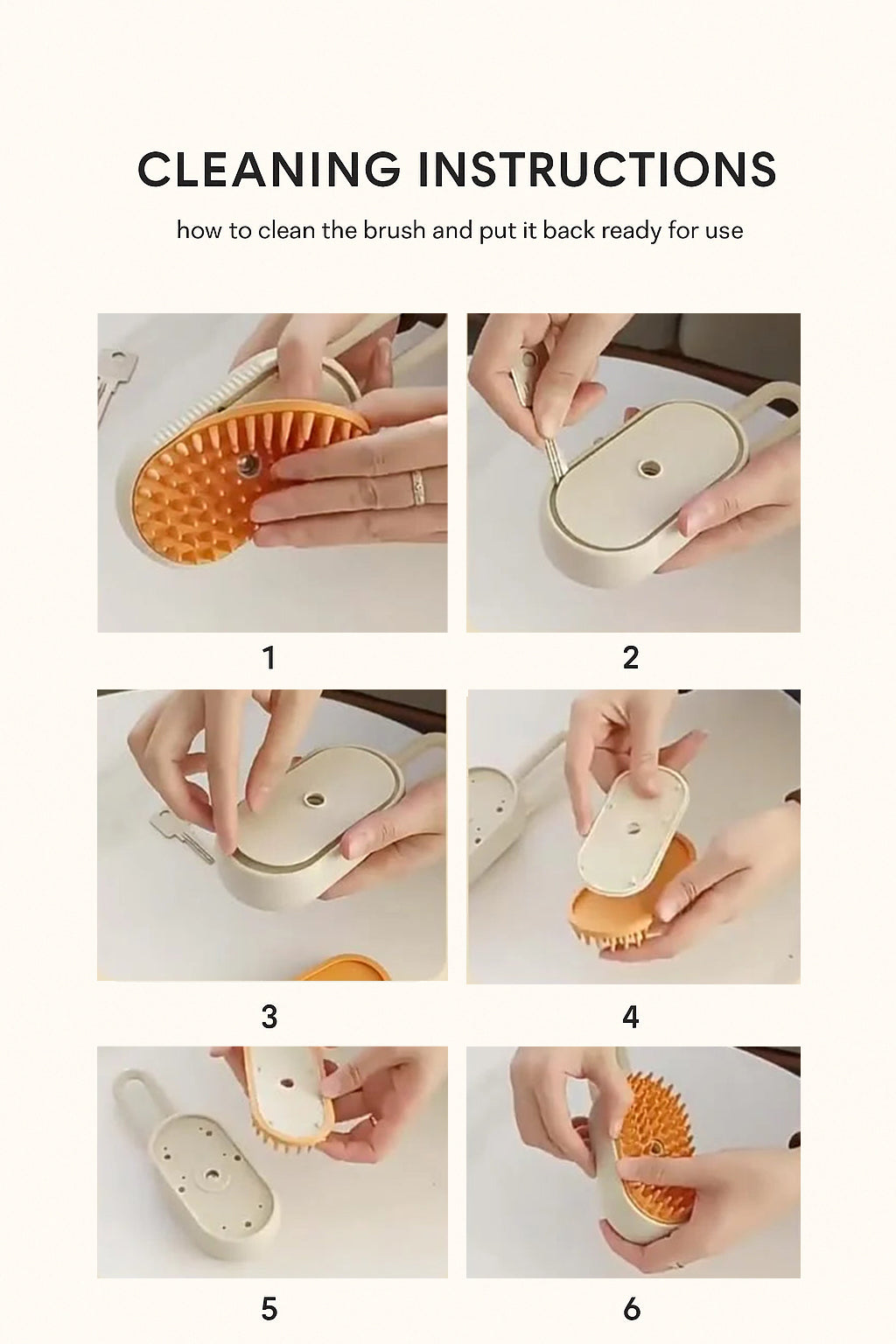 SteamPuff Pet Grooming Brush