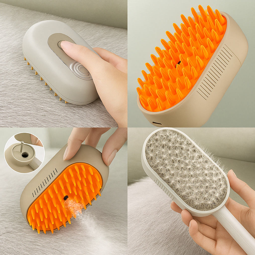 SteamPuff Pet Grooming Brush